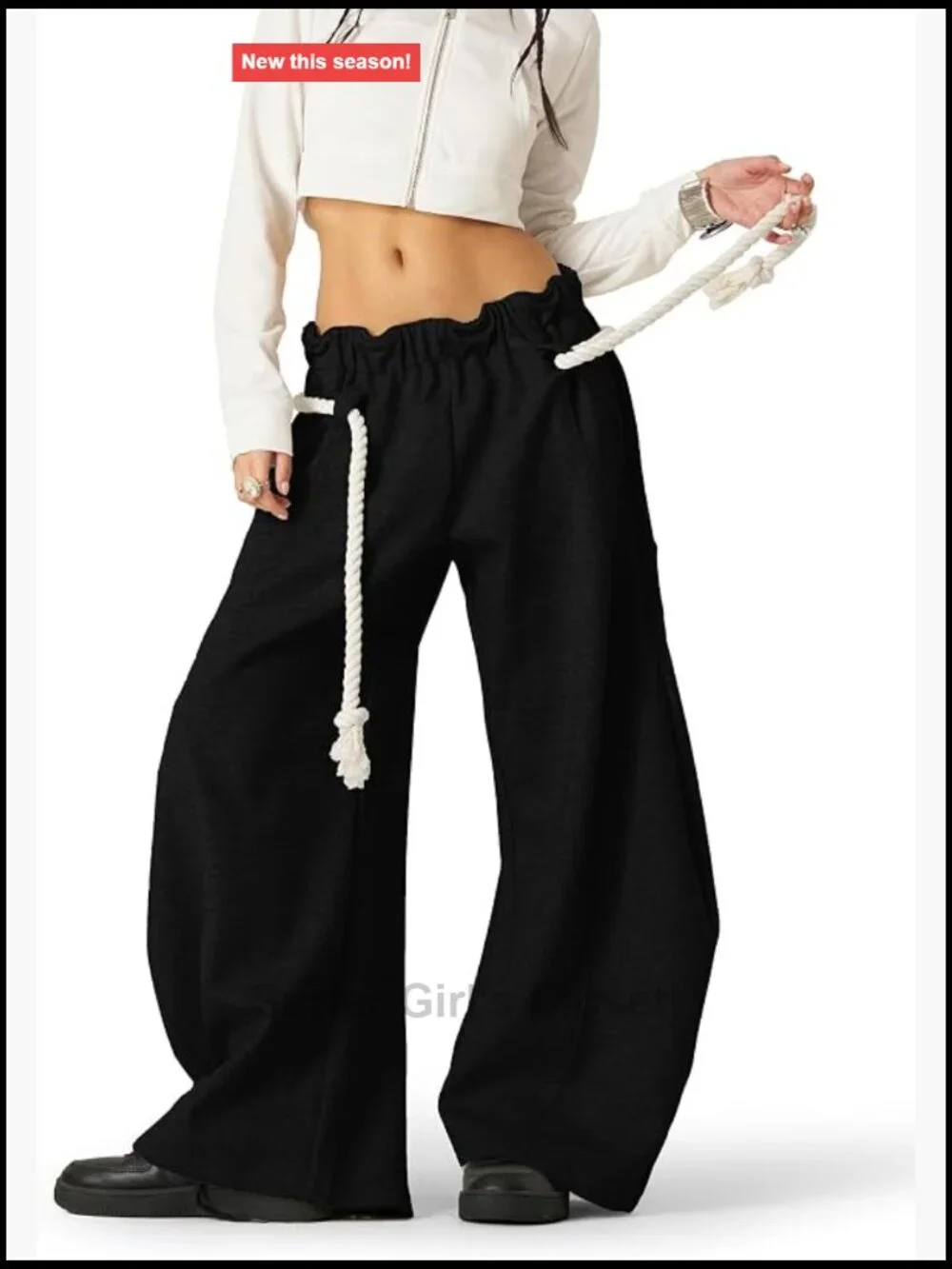Super Baggy Barrel Sweatpants Wide Leg Elastic Waist Unisex